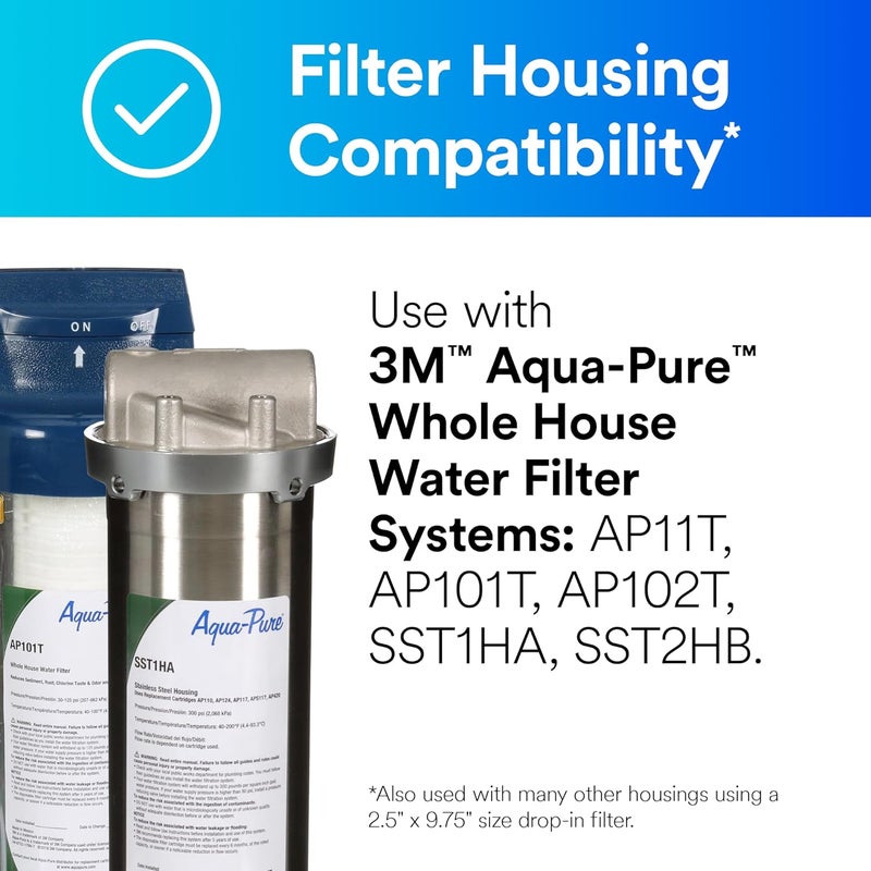 Aqua pure Aqua-Pure AP110 Whole House Replacement Water Filter Cartridge (2-Pack) - 5 Micron Sediment Reduction - Image 2